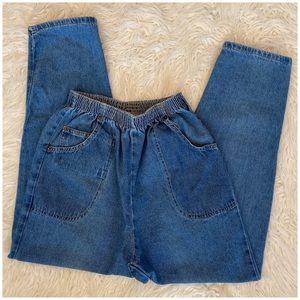 Vintage CABIN CREEK High Elastic Waist Mom Jeans